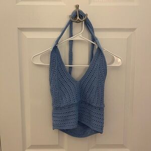 Hollister Blue Knit Halter Top